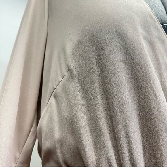 Show Me Your MuMu Lady Long Sleeve Wrap Dress in Show Me The Ring Crisp M - Picture 14 of 16